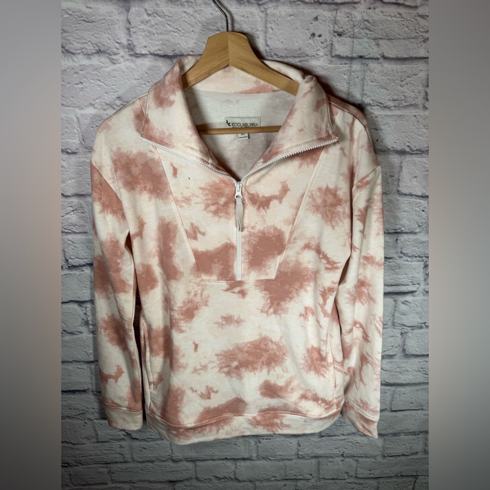 Koolaburra by UGG Brushed Back French Terry Pullover Burlwood Tie Dye - XS